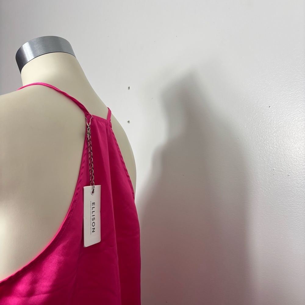 NWT Ellison hot pink Lace Trim Cami Top - Picture 2 of 6